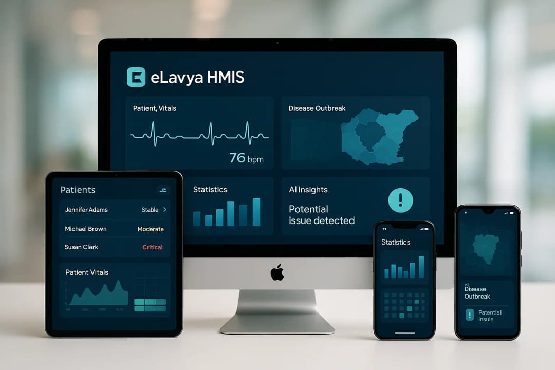eLavya HMIS platform screenshot